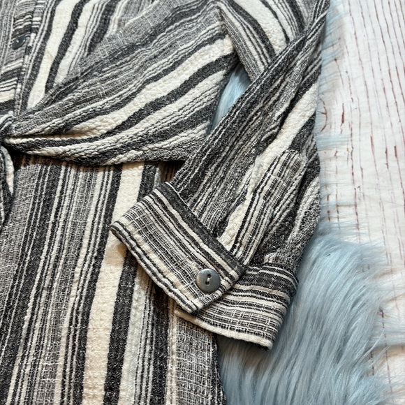 Anthropologie HD in Paris Tie Waist Shirt Linen Blend Dress sz 2 - Picture 4 of 7